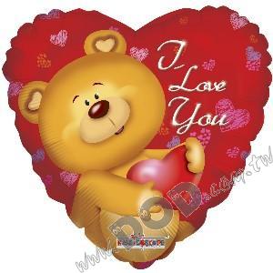 CUTE BEAR I LOVE YOU 18" (#19053)
