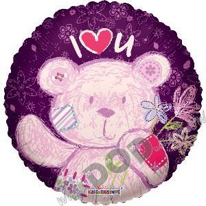 I LOVE YOU WHITE BEAR 18" (#19343)