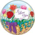 I Love You Flower Basket Bubble 22