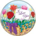 I Love You Flower Basket Bubble 22