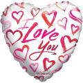 LOVE SKETCHY HEARTS 18" (#19640)