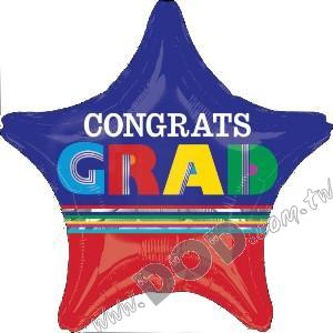 Congrats Graduate Stripes 18" (#30273)