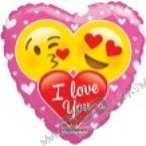 Emoji Balloon I Love You 18" (#15701)