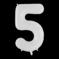 白色數字 5 造型 40